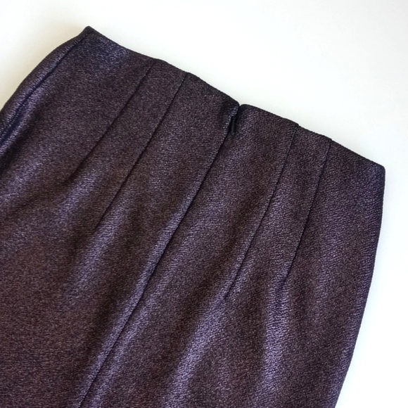Express Purple Iridescent Shimmery Metallic Wiggle Straight Pencil Skirt 0 - Picture 5 of 16